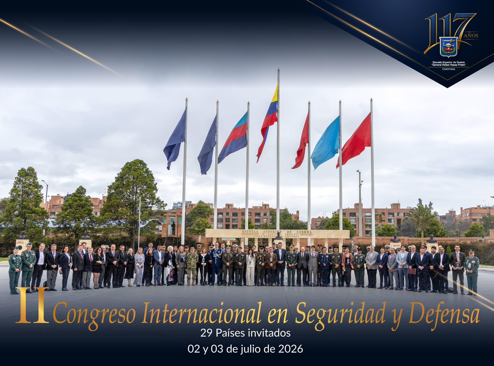 La Escuela Superior de Guerra inauguró el II Congreso Internacional de Seguridad y Defensa con la participación de 29 países