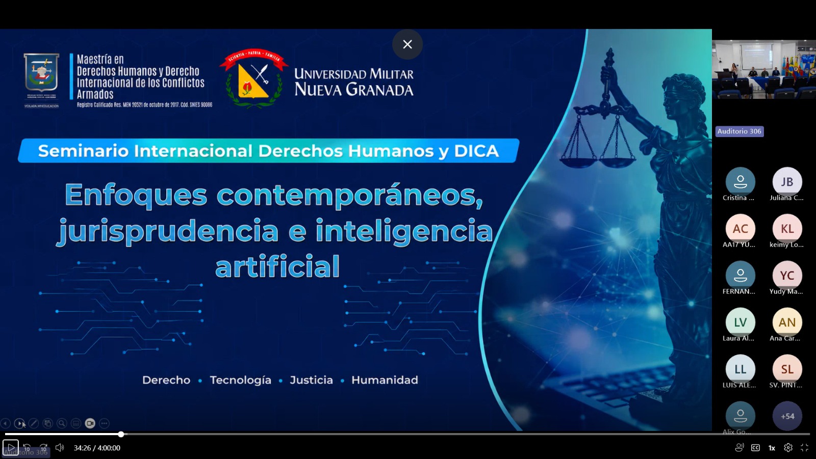 Derechos Humanos, Inteligencia Artificial y Guerra Contemporánea: Ejes del Seminario Internacional realizado por la ESDEG
