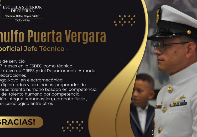 En honor al Suboficial Jefe Técnico Arnulfo Puerta Vergara